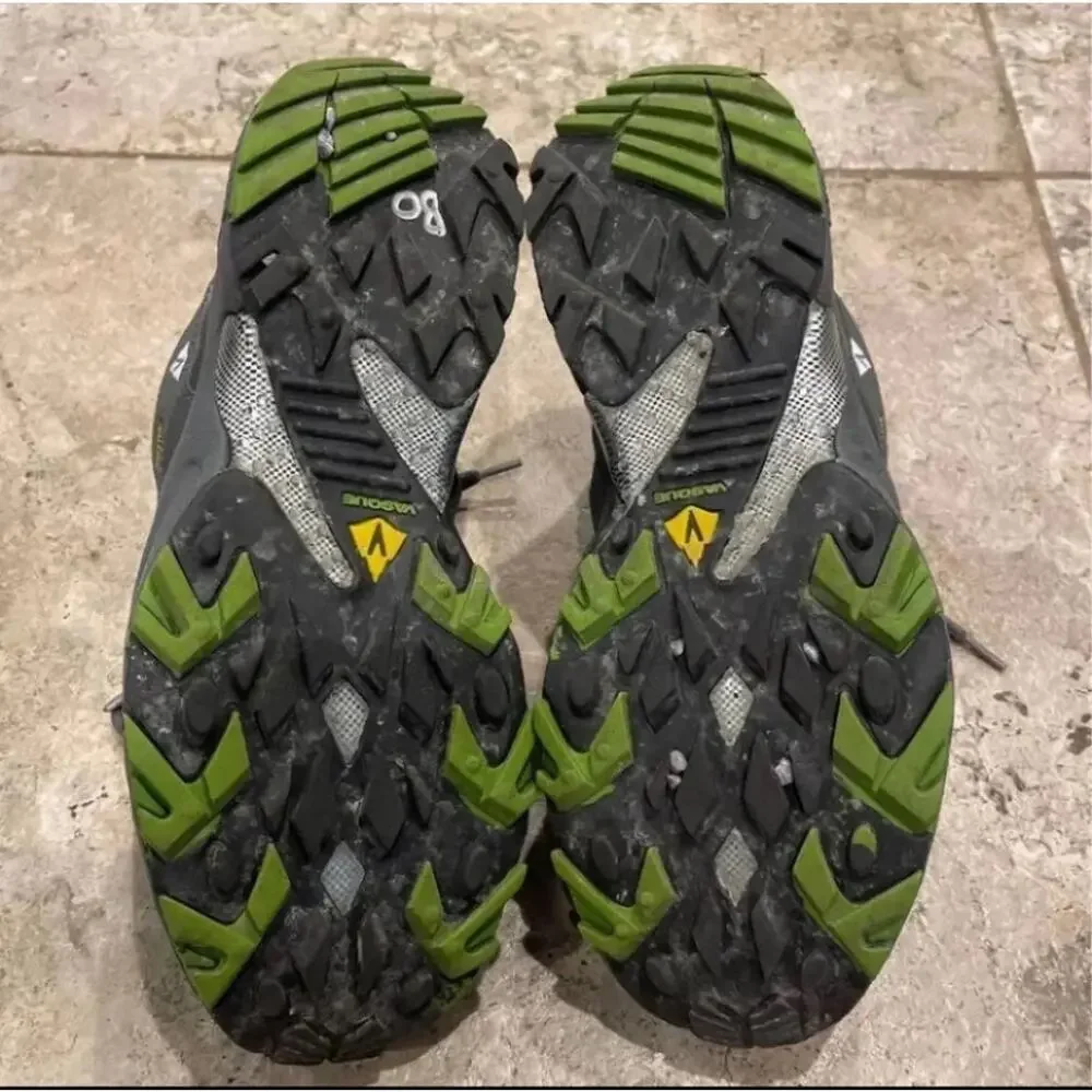 Vasque Velocity Green Gray Hiking Shoes Sneaker Gore-Tex Women 8.5